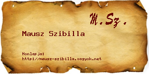 Mausz Szibilla névjegykártya